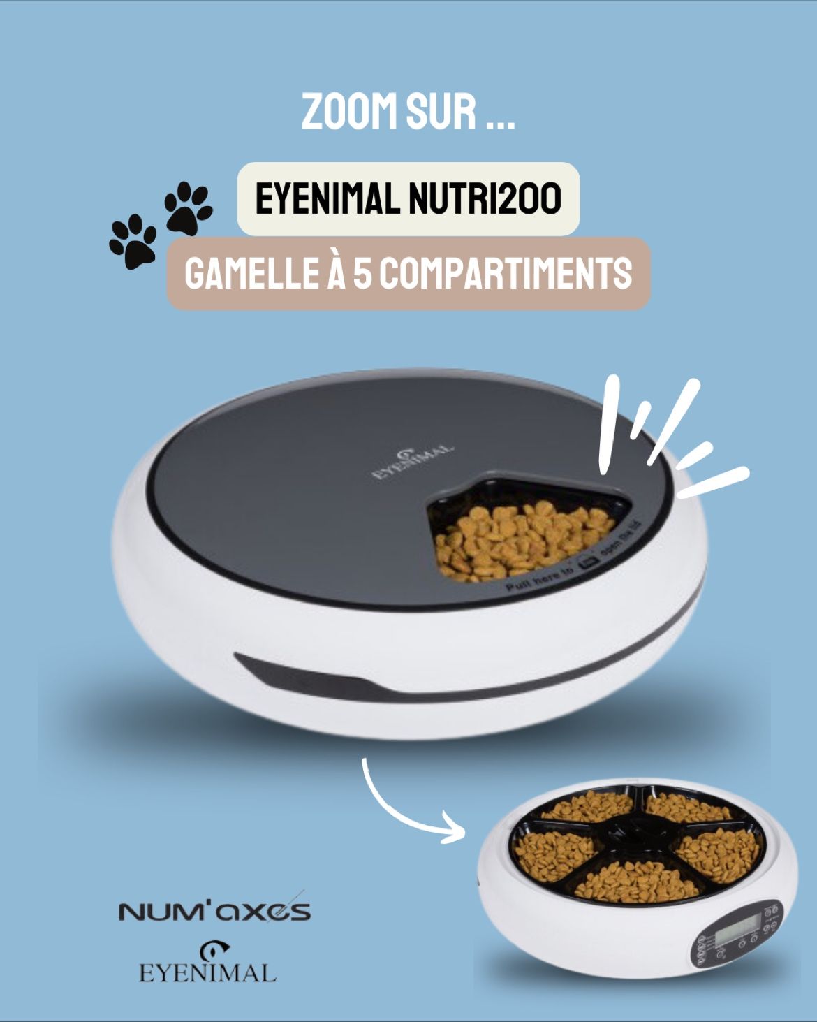 Eyenimal Gamelle à compartiments NUTRI 200