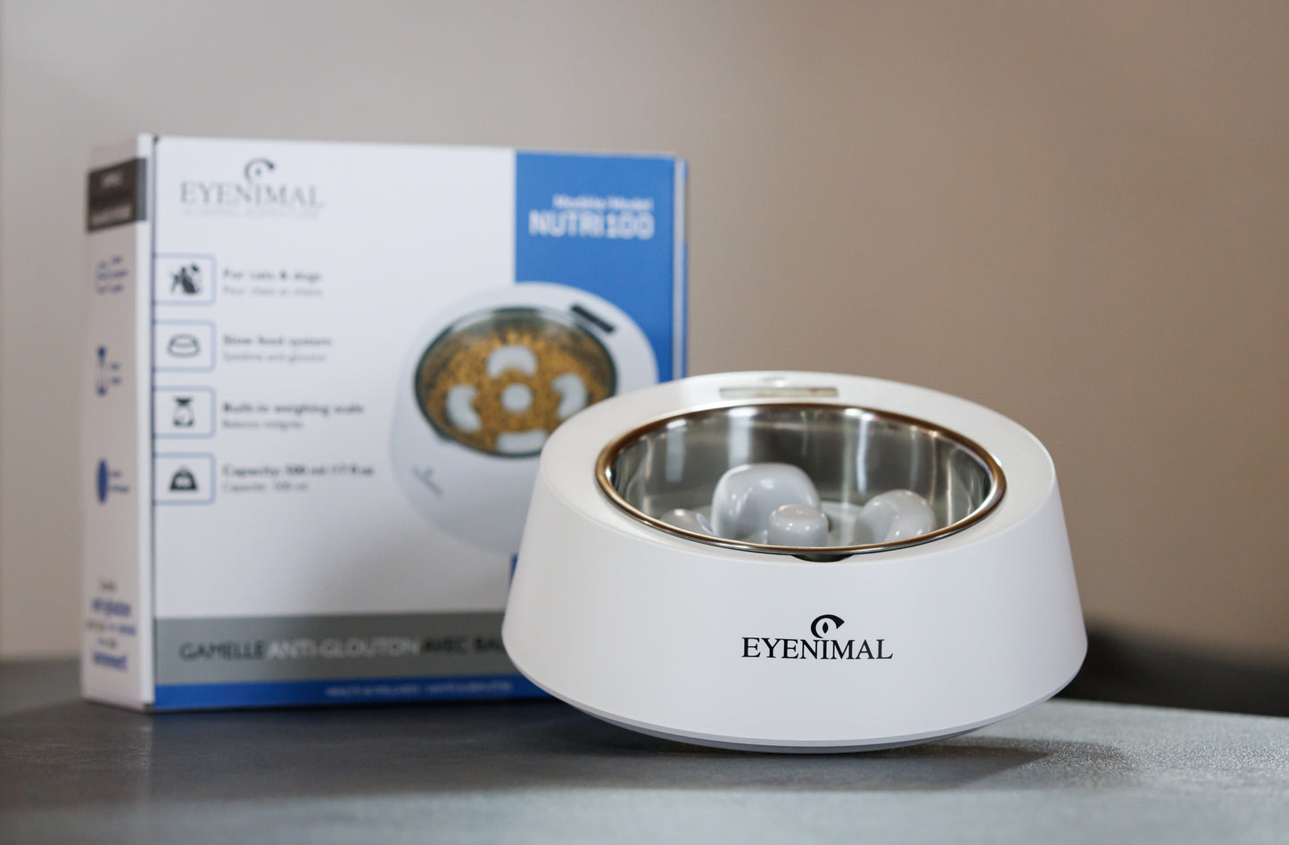 Eyenimal Gamelle anti-glouton avec balance intégrée
