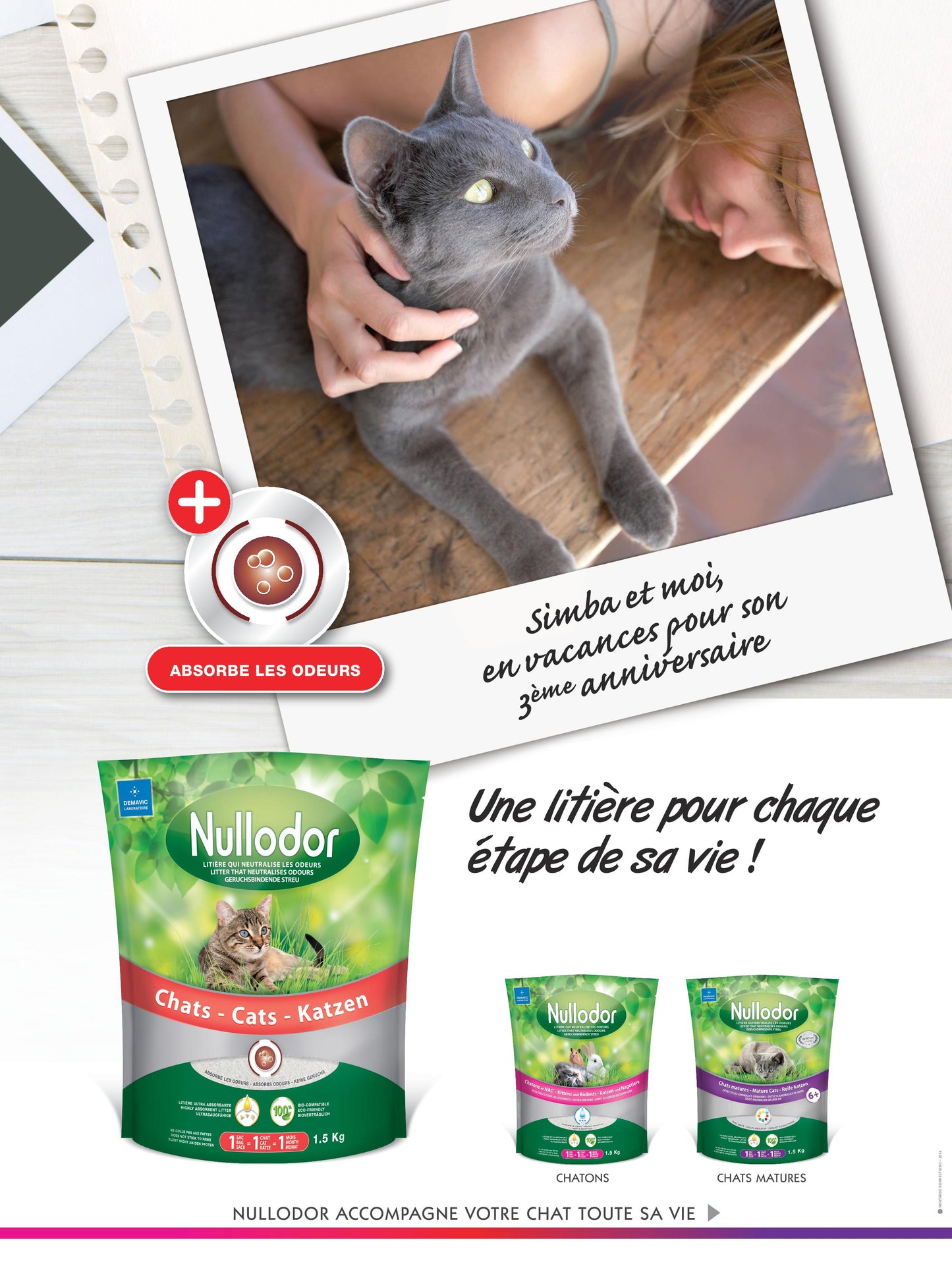 Nullodor Litière en Silicagel pour chat 6 kg