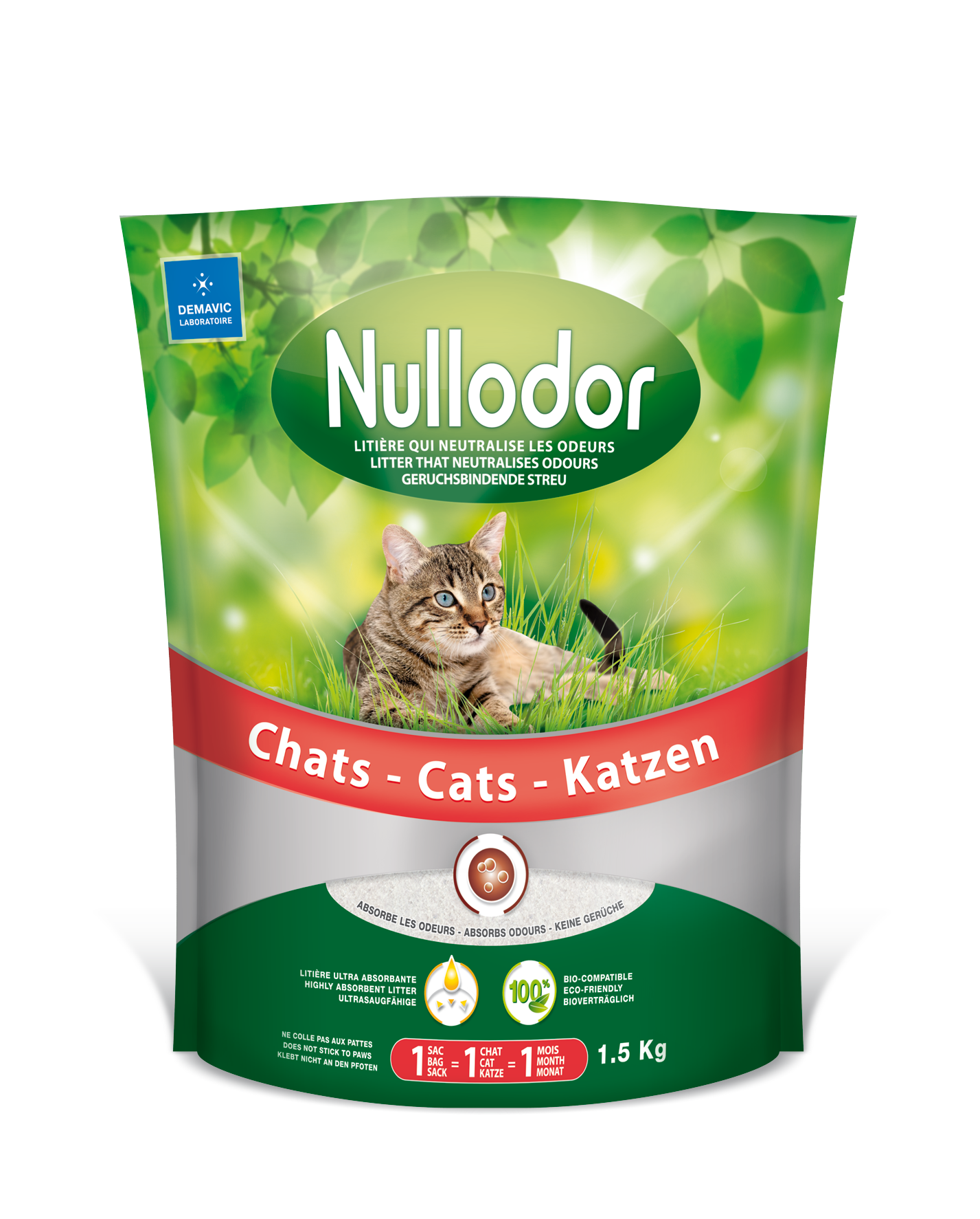 Nullodor Litière en Silicagel pour chat 1.5 kg